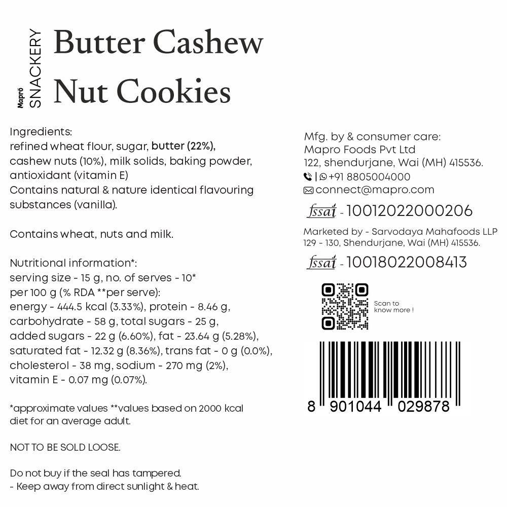 Butter Cashew Nut Cookies - Mapro