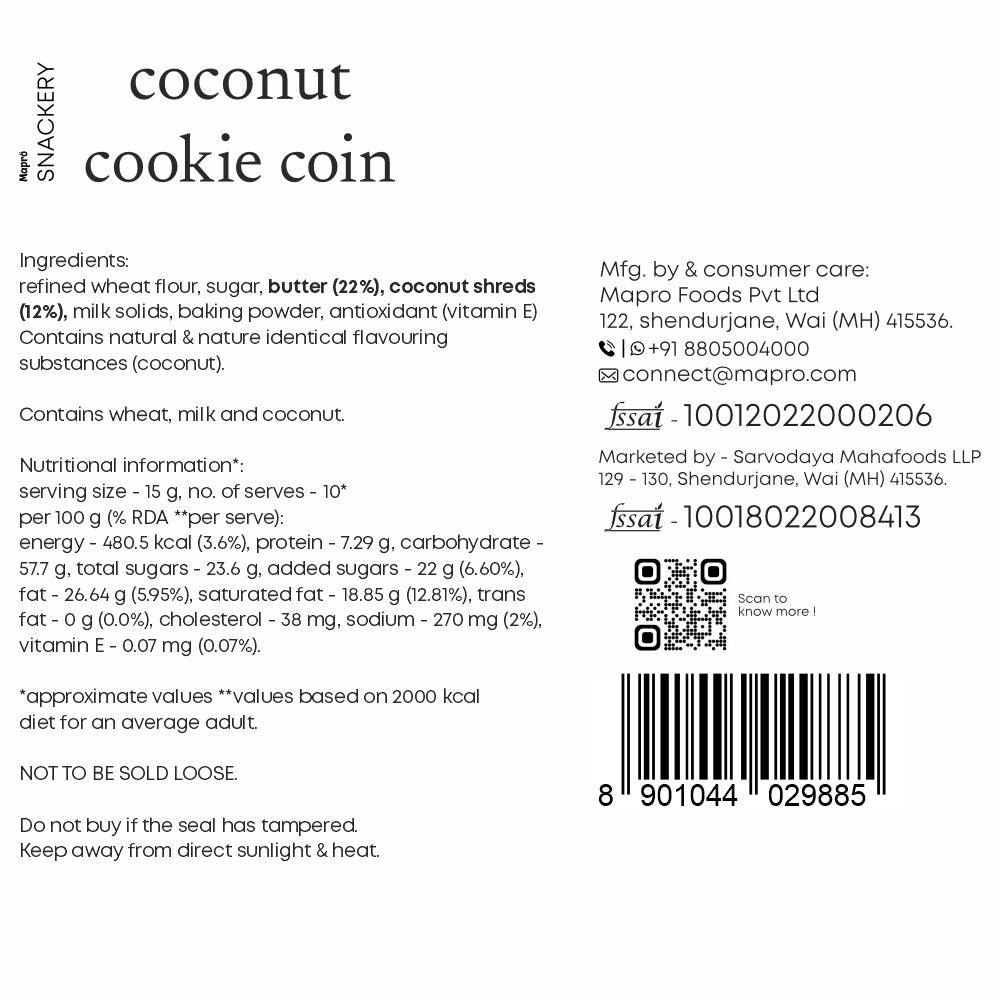 Butter Coconut Cookies - Mapro